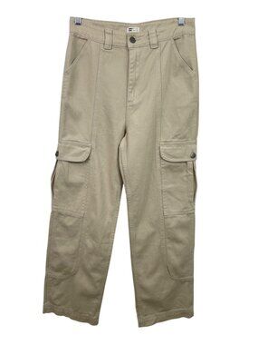 Billabong Khaki Wide-Leg Relaxed Fit Cargo Pants Womens Size 27